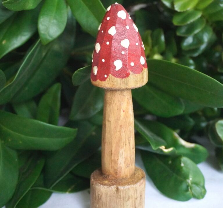 Deko Pilz Baum Holz Fliegenpilz Natur Herbstdeko Klein