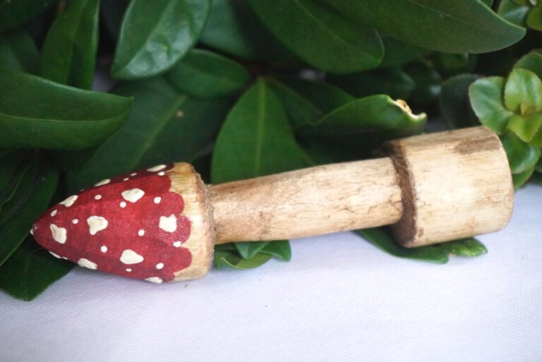Deko Pilz Baum Holz Fliegenpilz Natur Herbstdeko Klein