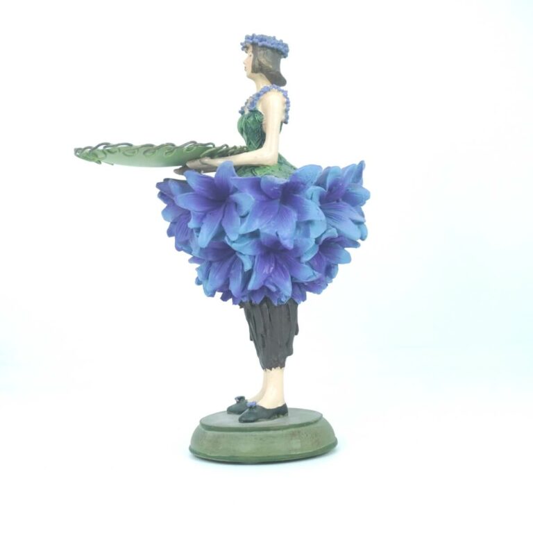 Dekofigur Teelichthalter Kerzenhalter Blumenmädchen Kornblumenmädchen