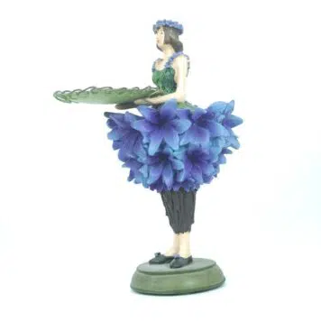 Dekofigur Teelichthalter Kerzenhalter Blumenmädchen Kornblumenmädchen