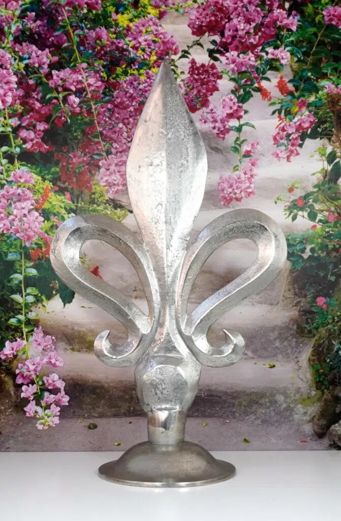 Französische Lilie Dekofigur Fleur-de-Lis Aluminium Big