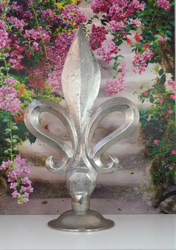 Französische Lilie Dekofigur Fleur-de-Lis Aluminium Big