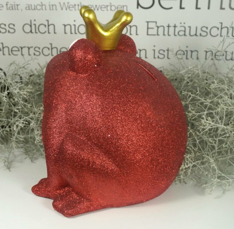 Pomme Pidou Spardose Money Bank Frosch Freddy Big Rot Glitzer