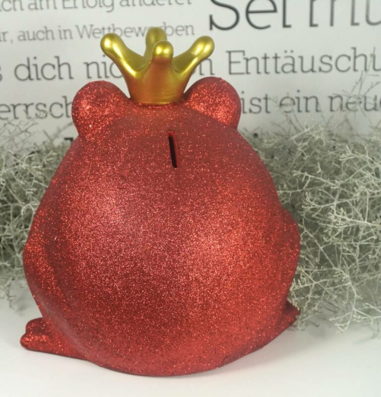 Pomme Pidou Spardose Money Bank Frosch Freddy Big Rot Glitzer