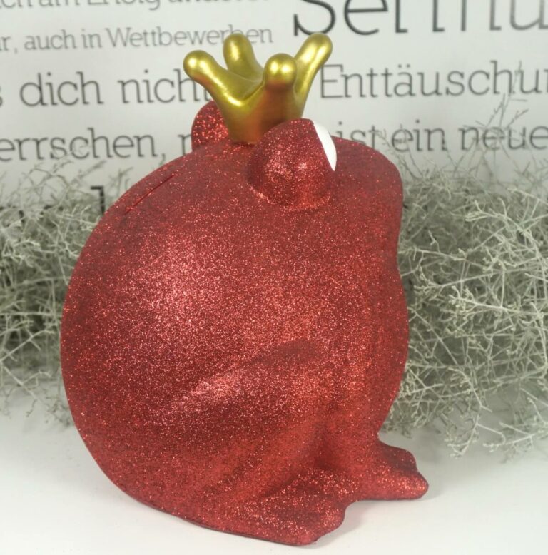 Pomme Pidou Spardose Money Bank Frosch Freddy Big Rot Glitzer