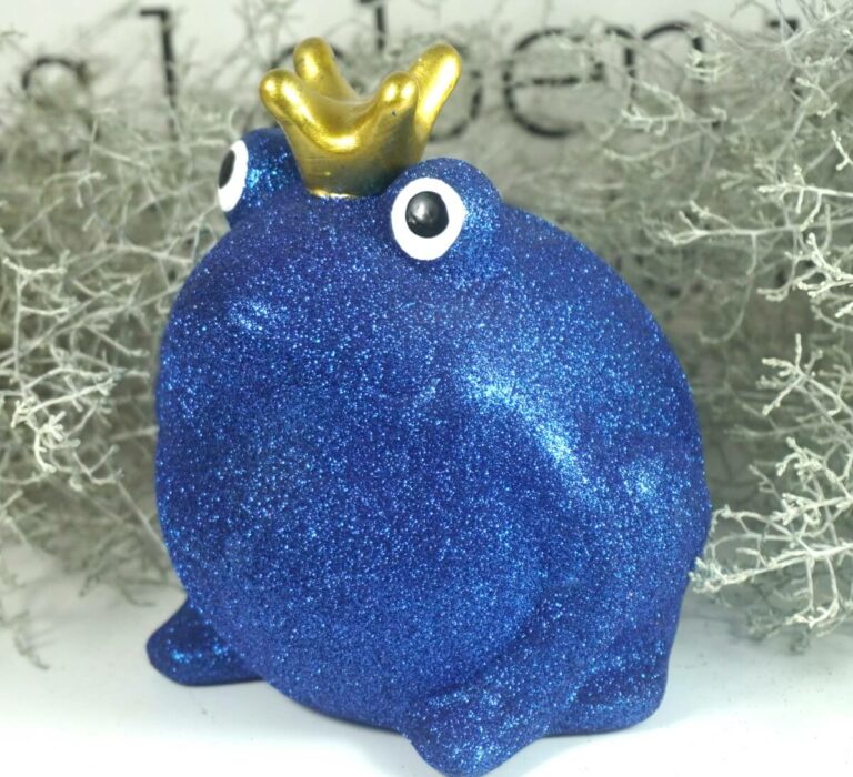 Pomme Pidou Spardose Money Bank Frosch Freddy Blau Glitzer