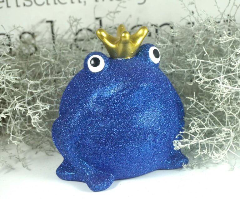 Pomme Pidou Spardose Money Bank Frosch Freddy Blau Glitzer