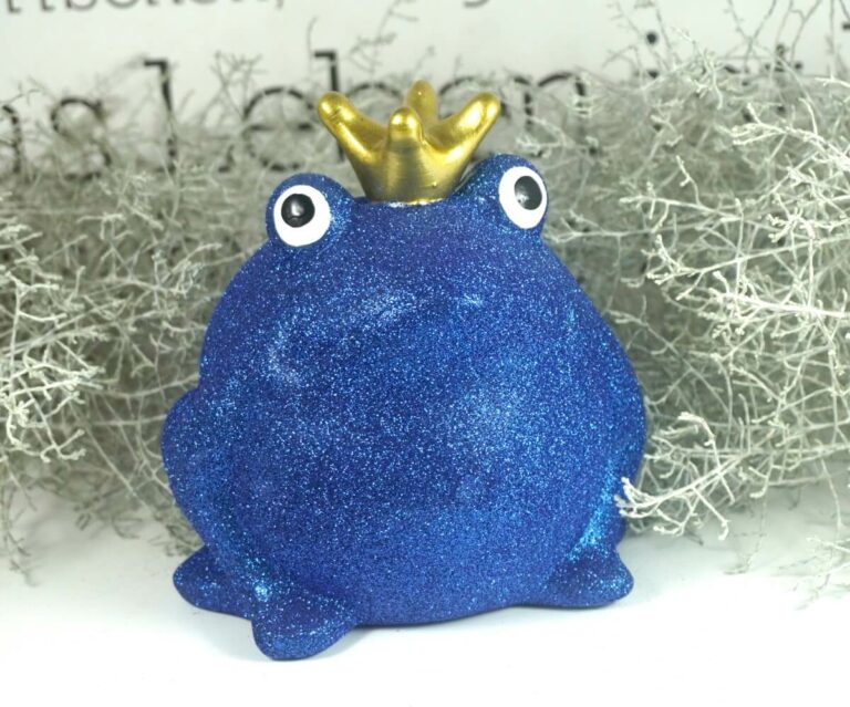 Pomme Pidou Spardose Money Bank Frosch Freddy Blau Glitzer