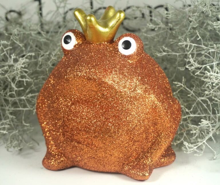 Pomme Pidou Spardose Money Bank Frosch Freddy Orange Glitzer