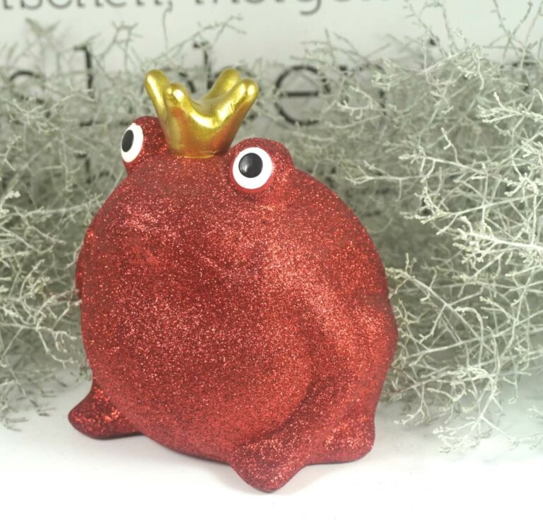 Pomme Pidou Spardose Money Bank Frosch Freddy Rot Glitzer