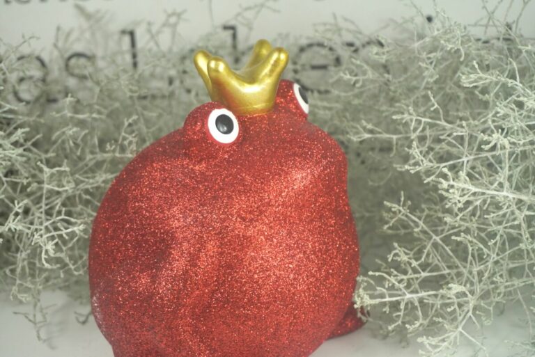 Pomme Pidou Spardose Money Bank Frosch Freddy Rot Glitzer