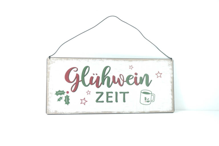 Deko Blechschild Glühwein Zeit