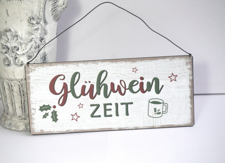 Deko Blechschild Glühwein Zeit