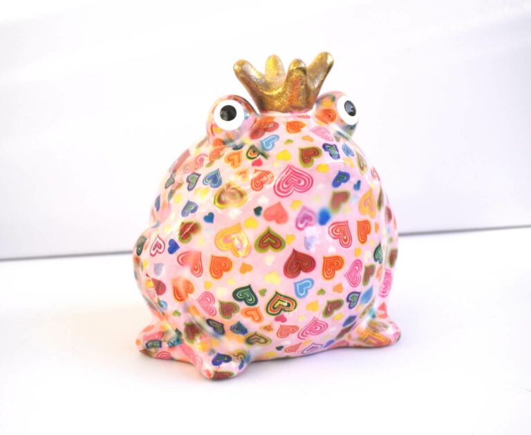 Pomme Pidou Spardose Money Bank Frosch Freddy Herzchen Rosa