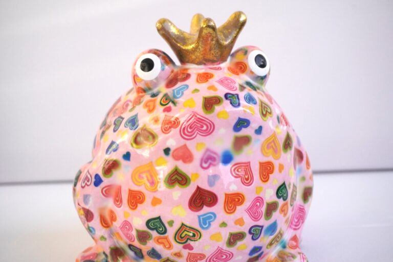 Pomme Pidou Spardose Money Bank Frosch Freddy Herzchen Rosa