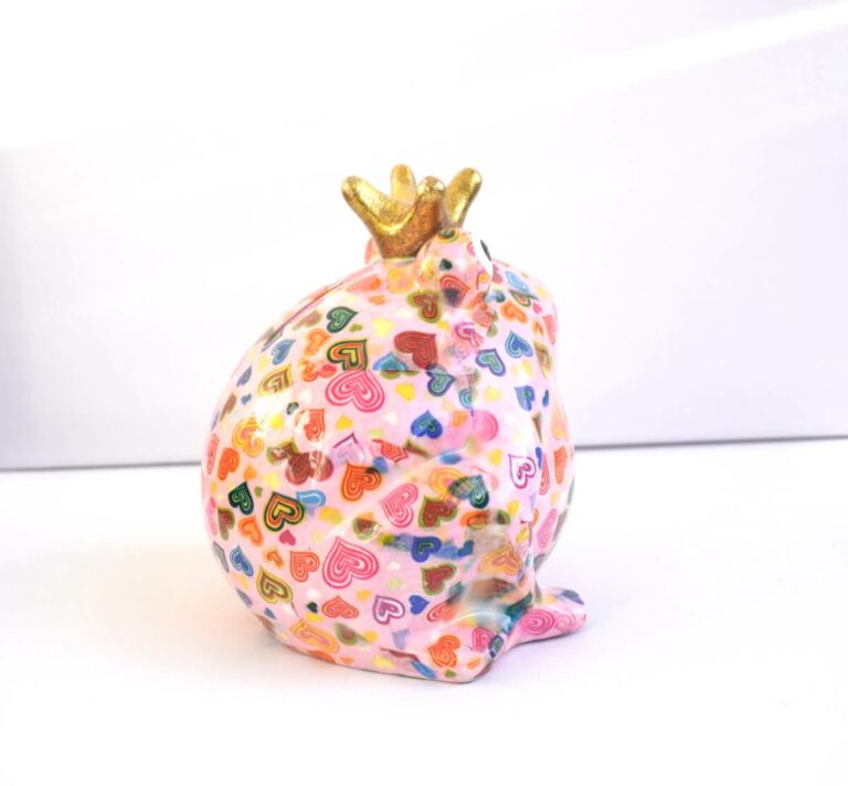 Pomme Pidou Spardose Money Bank Frosch Freddy Herzchen Rosa