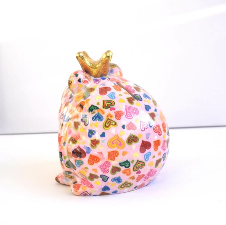 Pomme Pidou Spardose Money Bank Frosch Freddy Herzchen Rosa