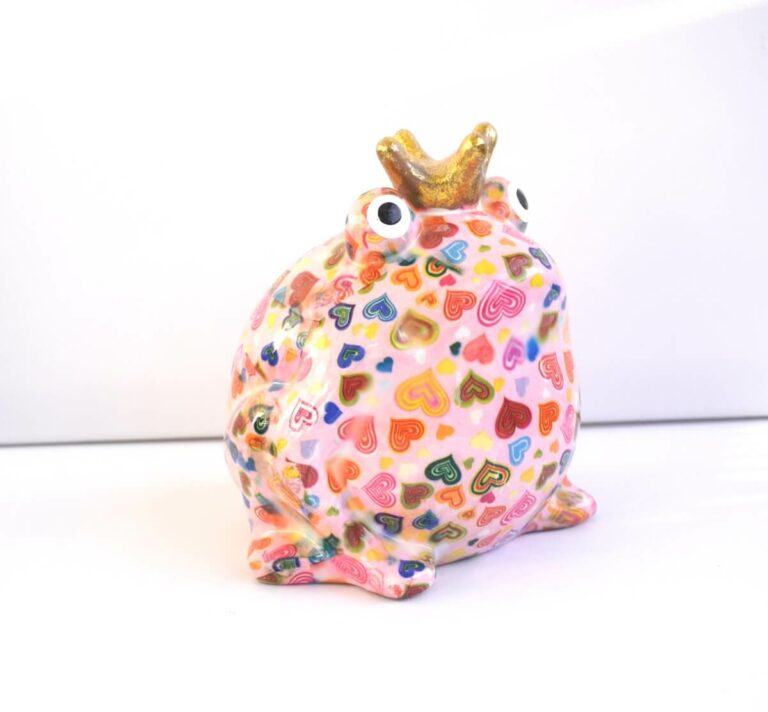 Pomme Pidou Spardose Money Bank Frosch Freddy Herzchen Rosa