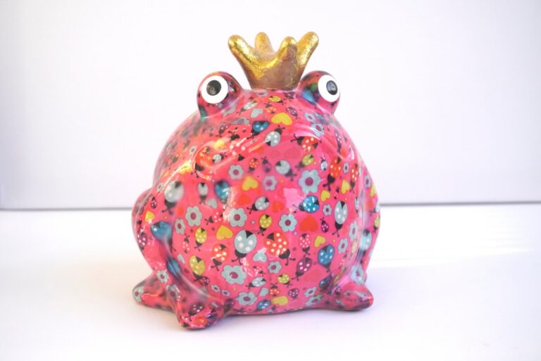 Pomme Pidou Spardose Money Bank Frosch Freddy Marie Bunt