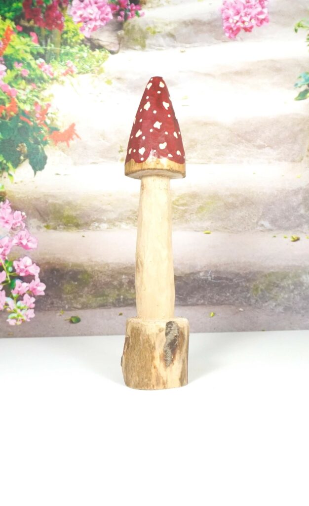 Dekofigur Pilz Baum Holz Fliegenpilz Natur L