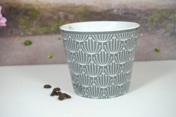 Krasilnikoff Henkelbecher Kaffeebecher Blossom Grey