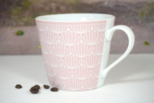 Krasilnikoff Henkelbecher Kaffeebecher Blossom Rosa