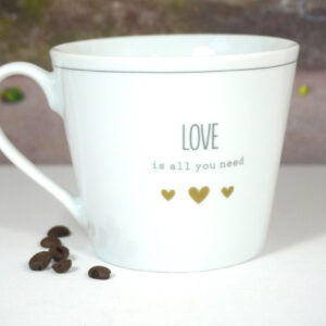 Krasilnikoff Henkelbecher Kaffeebecher Love is all you need