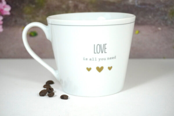 Krasilnikoff Henkelbecher Kaffeebecher Love is all you need