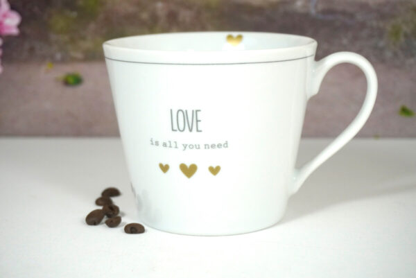 Krasilnikoff Henkelbecher Kaffeebecher Love is all you need