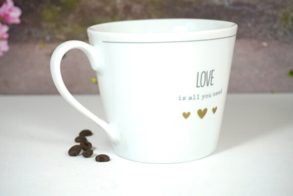 Krasilnikoff Henkelbecher Kaffeebecher Love is all you need