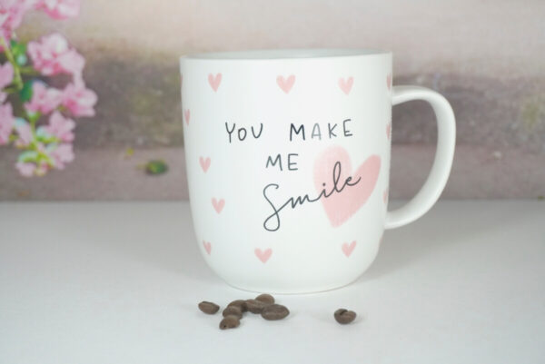 PPD Henkelbecher Kaffeebecher You make me Smile