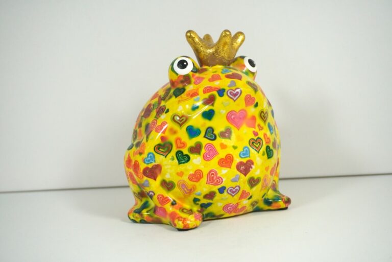 Pomme Pidou Spardose Money Bank Frosch Freddy Gelb Herz