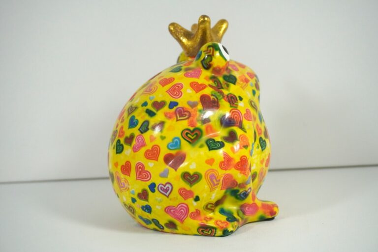 Pomme Pidou Spardose Money Bank Frosch Freddy Gelb Herz