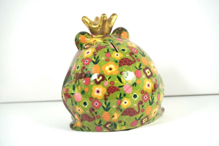 Pomme Pidou Spardose Money Bank Frosch Freddy Grün Flamingo