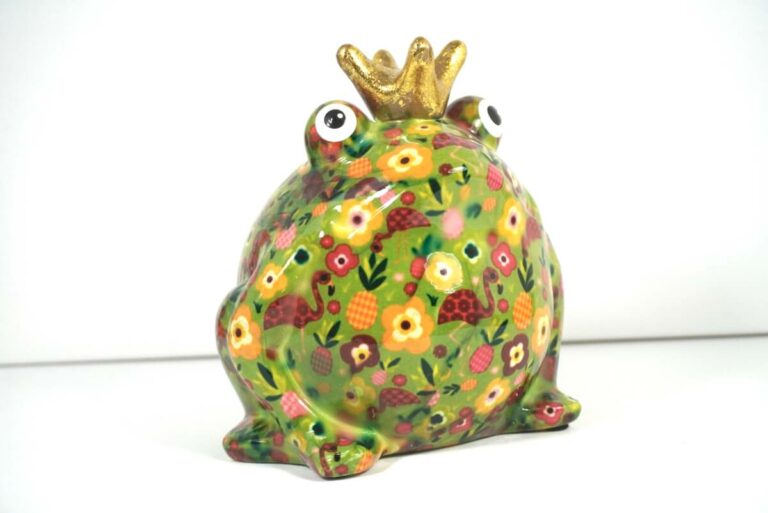 Pomme Pidou Spardose Money Bank Frosch Freddy Grün Flamingo