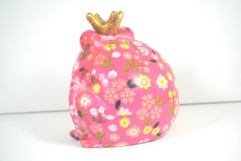 Pomme Pidou Spardose Money Bank Frosch Freddy Pink Blume