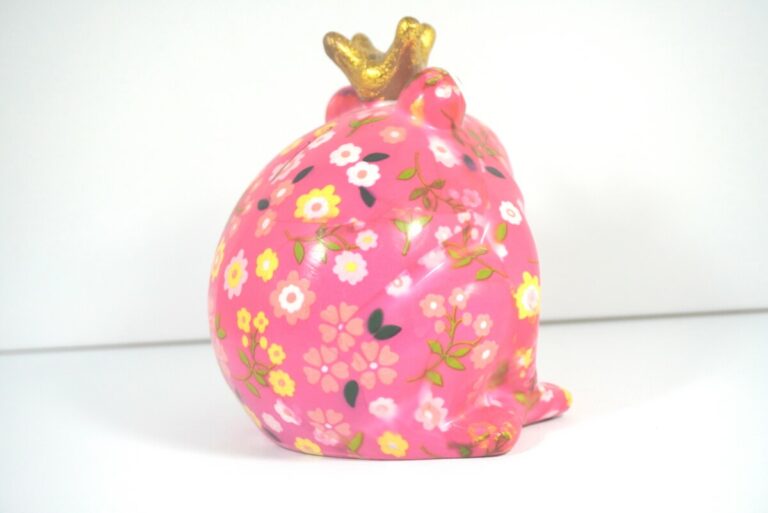 Pomme Pidou Spardose Money Bank Frosch Freddy Pink Blume