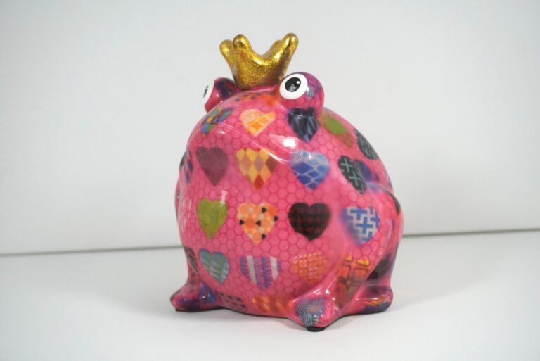 Pomme Pidou Spardose Money Bank Frosch Freddy Pink Herz
