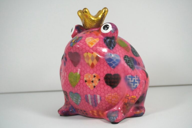 Pomme Pidou Spardose Money Bank Frosch Freddy Pink Herz