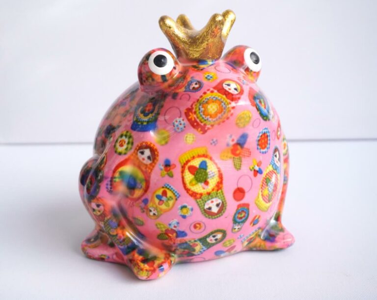 Pomme Pidou Spardose Money Bank Frosch Freddy Puppe