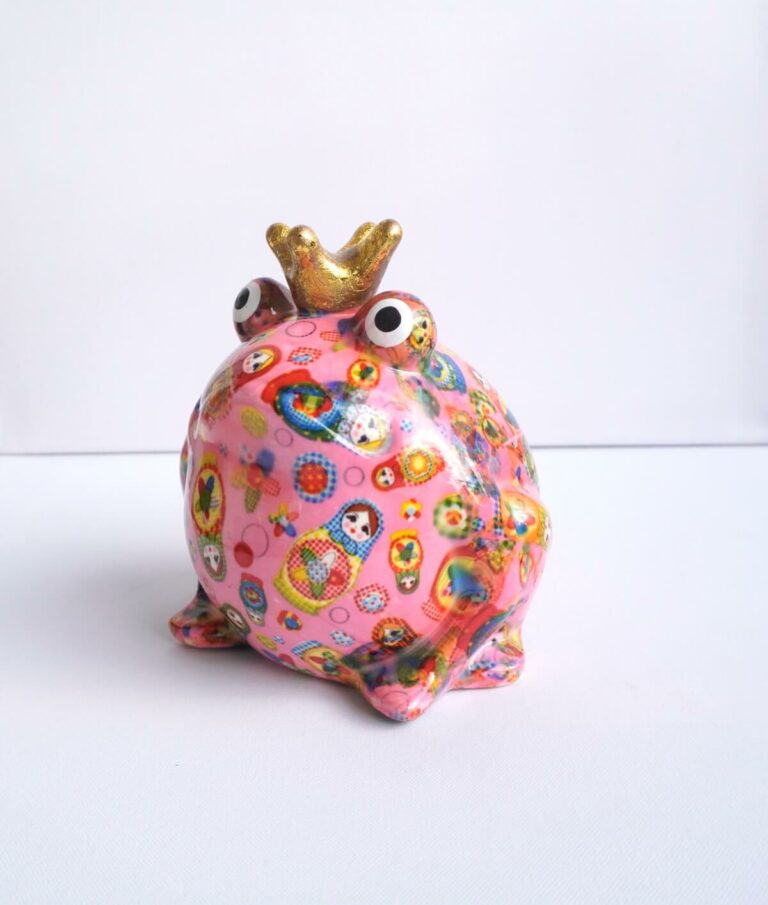 Pomme Pidou Spardose Money Bank Frosch Freddy Puppe