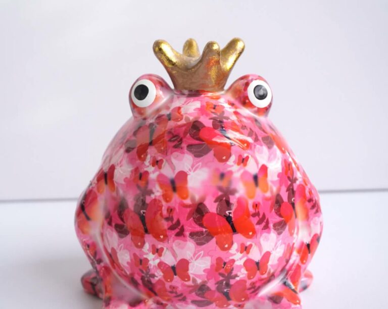 Pomme Pidou Spardose Money Bank Frosch Freddy Schmetterlinge