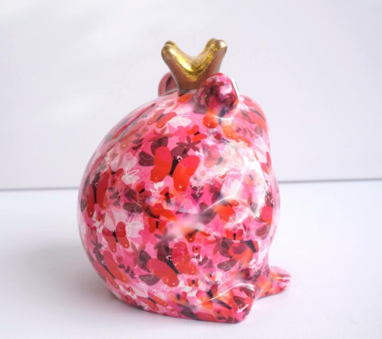 Pomme Pidou Spardose Money Bank Frosch Freddy Schmetterlinge