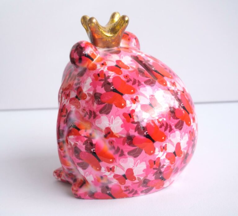 Pomme Pidou Spardose Money Bank Frosch Freddy Schmetterlinge