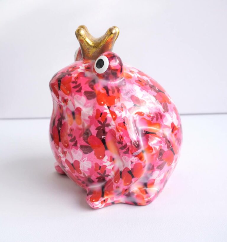 Pomme Pidou Spardose Money Bank Frosch Freddy Schmetterlinge