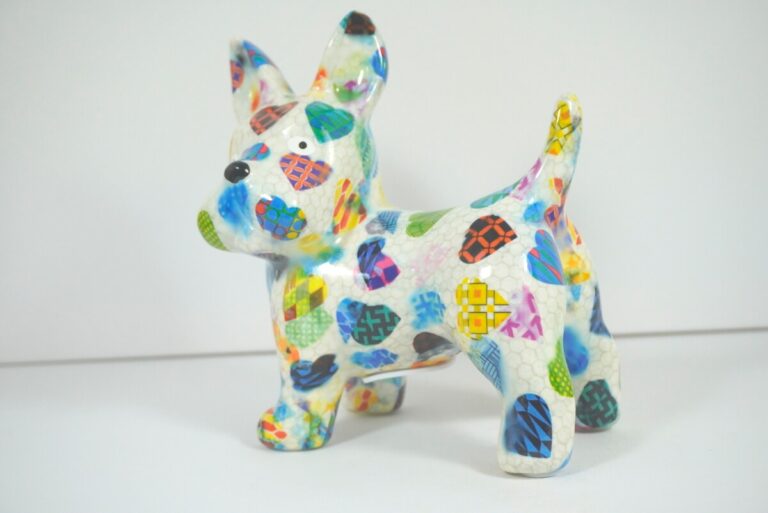 Pomme Pidou Spardose Money Bank Hund Boomer Weiss Herzchen