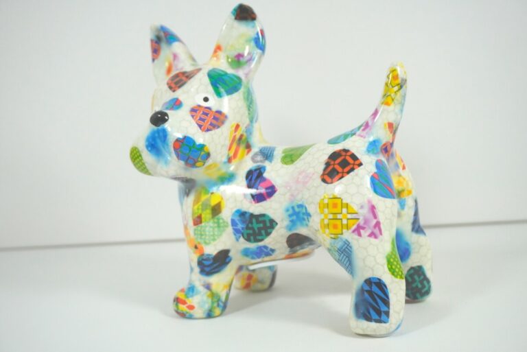 Pomme Pidou Spardose Money Bank Hund Boomer Weiss Herzchen