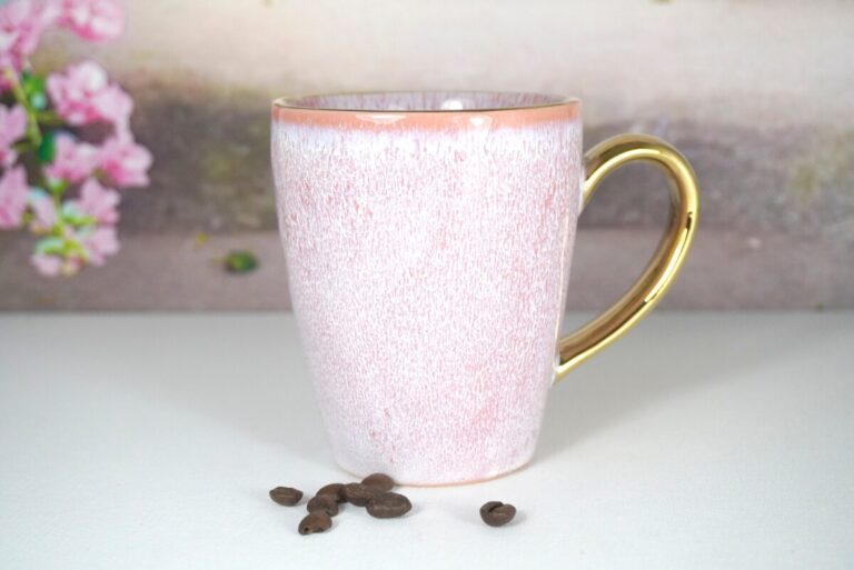 Werner Voss Henkelbecher Kaffeebecher Feines Rosa