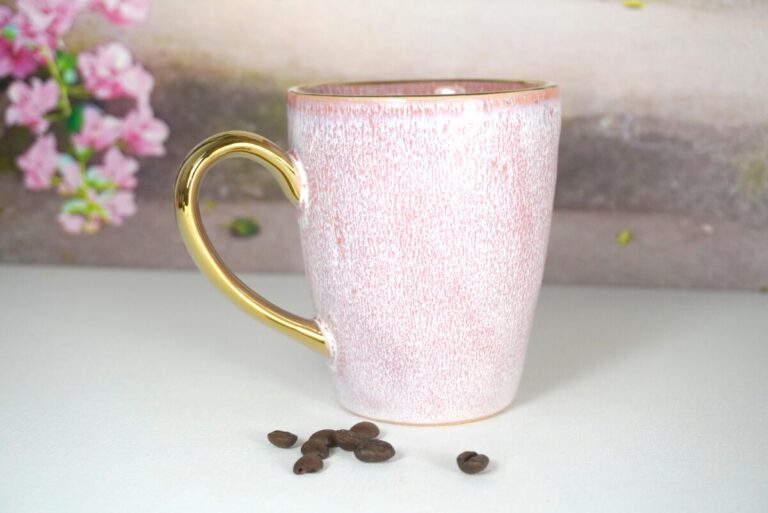 Werner Voss Henkelbecher Kaffeebecher Feines Rosa