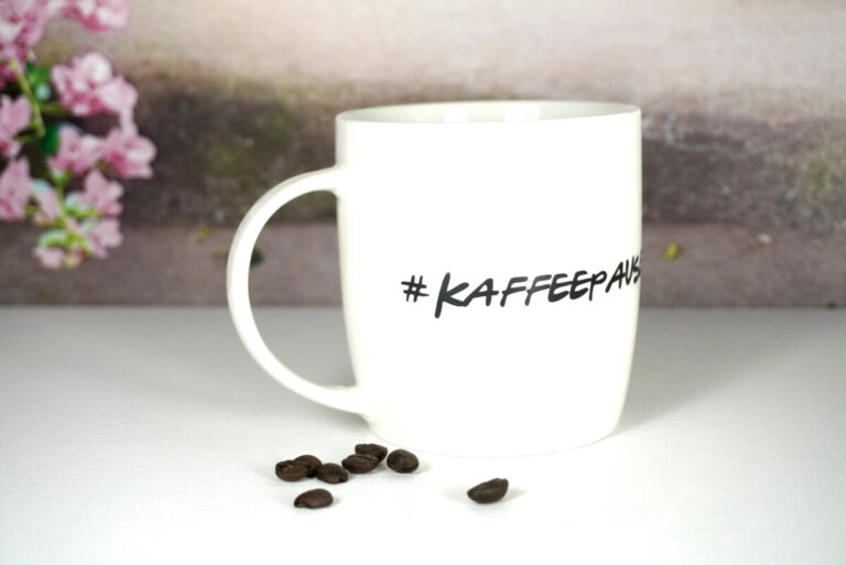 Wurm Henkelbecher Sprüche Tasse Kaffeepause